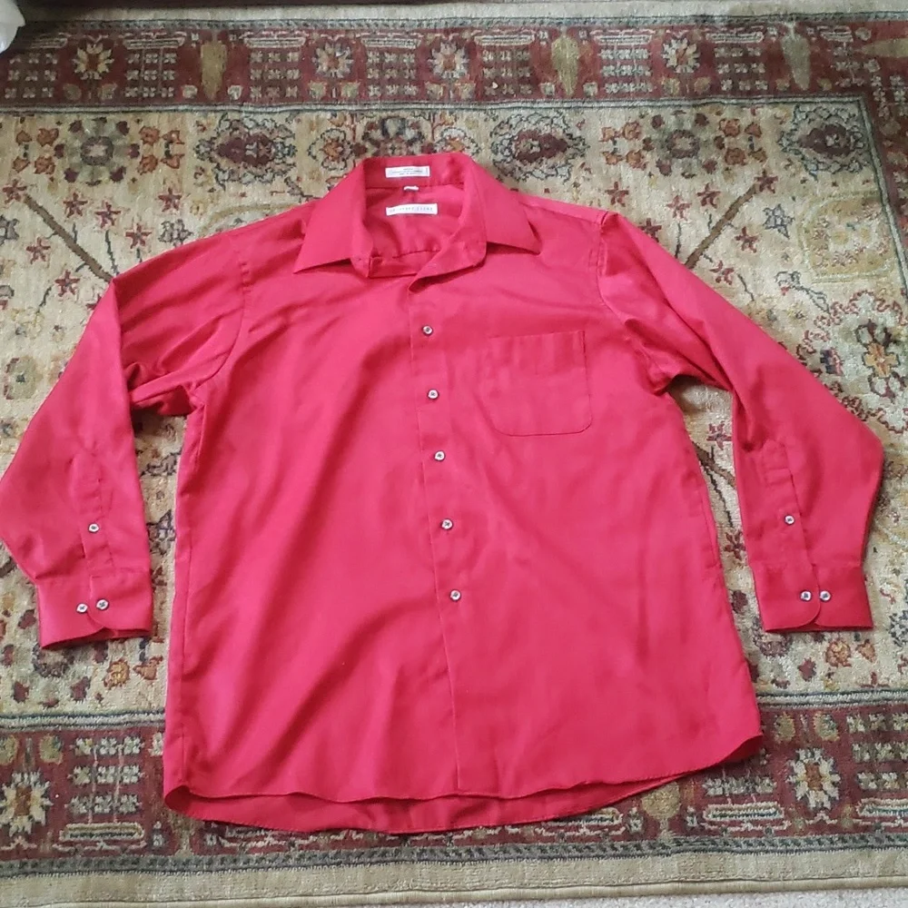 Red Long Sleeve Button Down - Picture 1 of 3